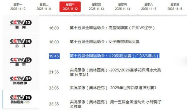 配资炒股评测网 CCTV16直播U20广东vs湖北！全运U20男足决赛，谁能五战全胜夺冠？